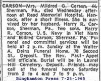 Carson, Mildred